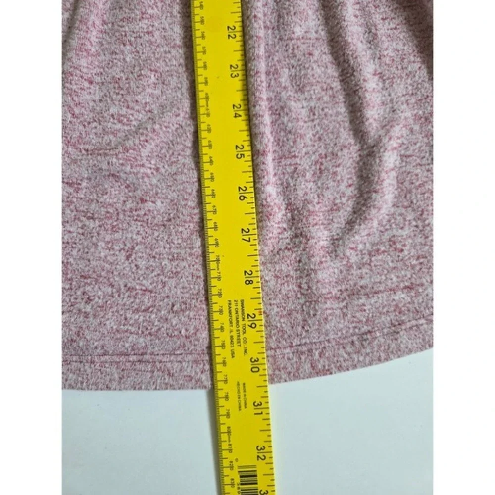 Gymboree Ruffle Front Knit Dress L 10-12 Pink Marl Long Sleeve Heathered Soft